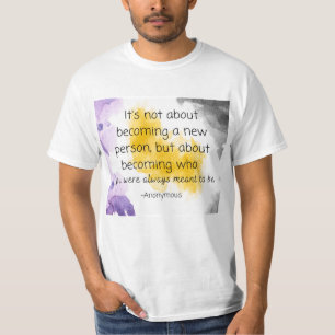 Betyder alltid att vara - Icke-binärt Pride Färg T Shirt