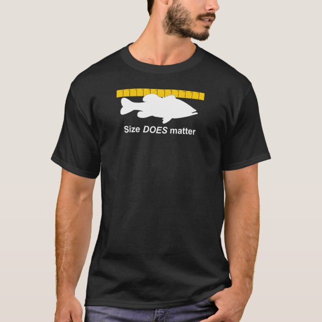 "Betyder formatet" - roligt bas- fiske T-shirt (Framsida)