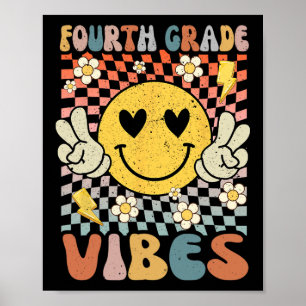 Betygs vibbar 4:e klass retro lärare 1:a dagen i s poster
