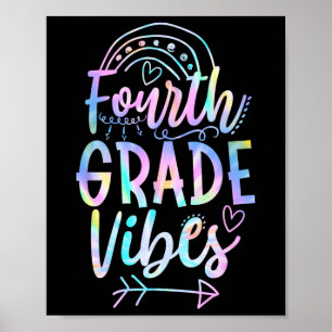 Betygsvibbar Tillbaka till skolan Tie Dye Lärare S Poster