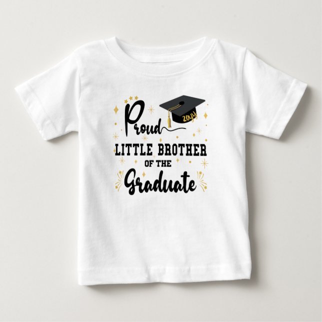 Beud Little Brother Student White Studenten T Shirt (Framsida)