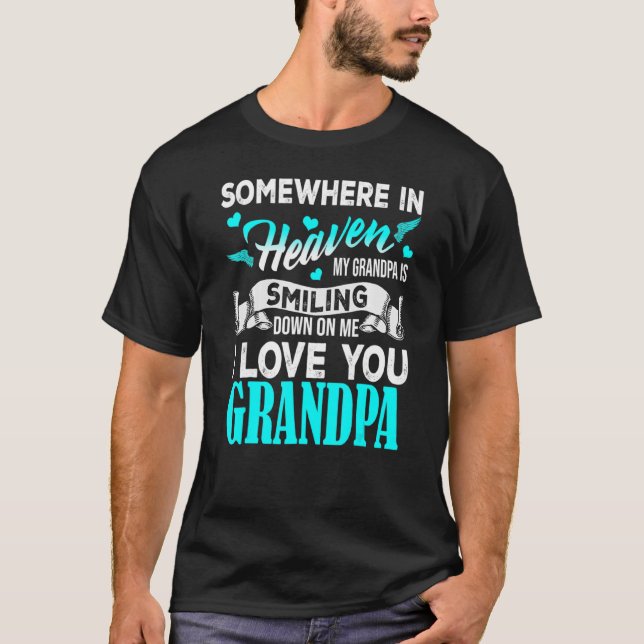 Beud min morfar i Far-dagen i Heaven Lycklig. T Shirt (Framsida)