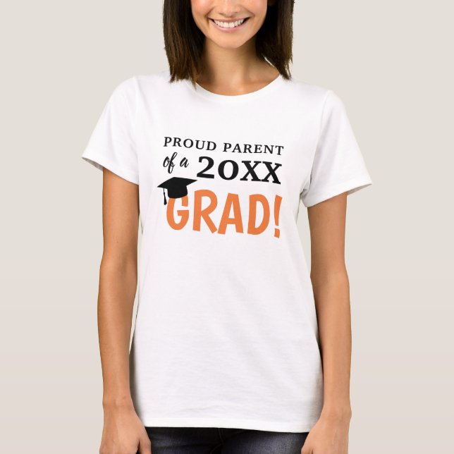 Beud Parent Studenten Shirt Black Orange Kvinnor T Shirt (Framsida)