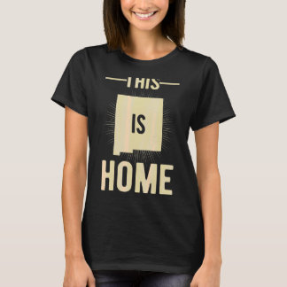 Beud USA-Fläkt-stat: Karta New mexico T Shirt