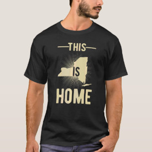 Beud USA Fläkt-stat: Karta New York T Shirt