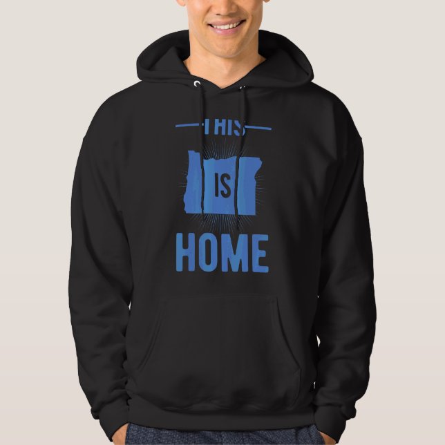 Beud USA Fläkt-stat: Karta Oregon Hoodie (Framsida)