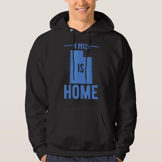 Beud USA Fläkt-stat: Karta Utah är hem Hoodie (Framsida)
