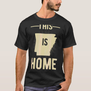 Beud USA:s Fläkt-stat: Karta Arkansas 1 T Shirt