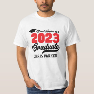 Beudd Nephew med 2023 Student Red Bold Script T Shirt
