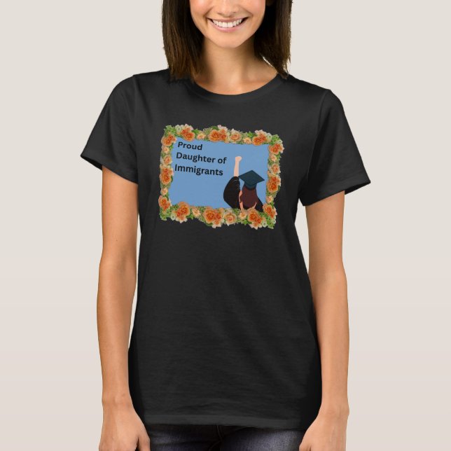 Beuddotter till immigranter student t-shirt (Framsida)