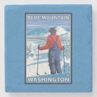 Beundra för Skier - blåttberg, Washington