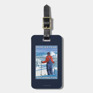 Beundra för Skier - maximal glaciär, Washington Bagagebricka