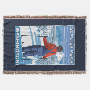 Beundra för Skier - maximal glaciär, Washington Filt