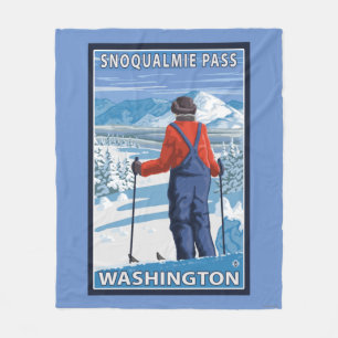 Beundra för Skier - Snoqualmie passerar, Fleecefilt
