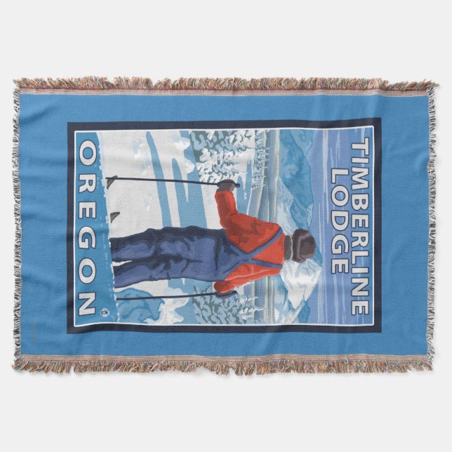 Beundra för Skier - Timberlineloge, Oregon Filt (Framsidan)