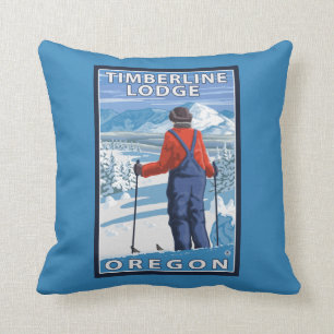 Beundra för Skier - Timberlineloge, Oregon Kudde