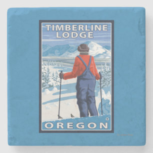 Beundra för Skier - Timberlineloge, Oregon Stenunderlägg