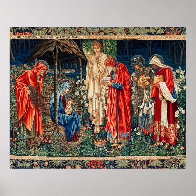 BEUNDRA MÄNNEN Morris,Burne-Jones jul Poster (Framsidan)