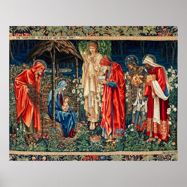 BEUNDRA MÄNNEN Morris,Burne-Jones jul Poster (Framsidan)