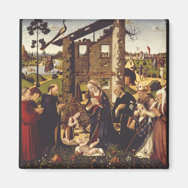 Beundran av Biagio d'Antonio medeltida konst Magnet (Framsidan)