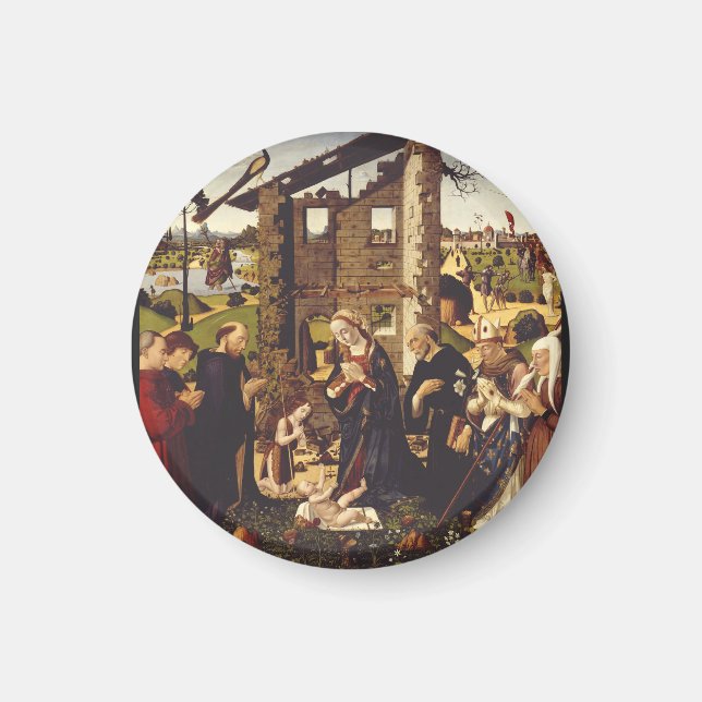 Beundran av Biagio d'Antonio medeltida konst Magnet (Framsidan)