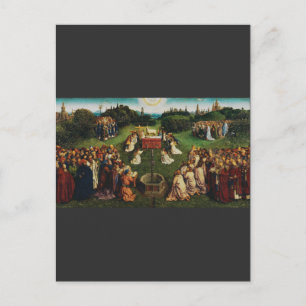 Beundran av Lammet av Jan van Eyck Vykort