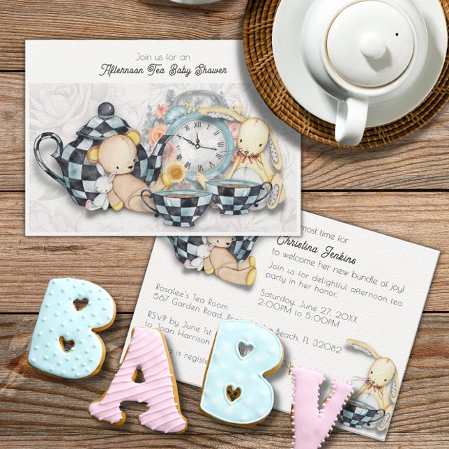 Beundransvärd babydusch för Tea Party Inbjudningar (Skapare uppladdad)
