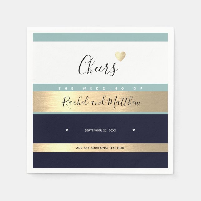 Beundrare från bröllop till kärlek elegant pappersservett (Framsidan)