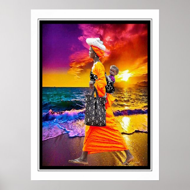 Beundring av solnedgången poster (Framsidan)