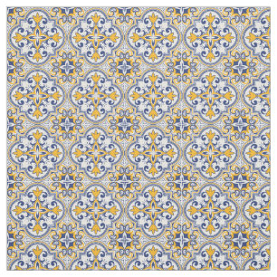💙 💛 BeVacker Azulejos Fabric Tyg