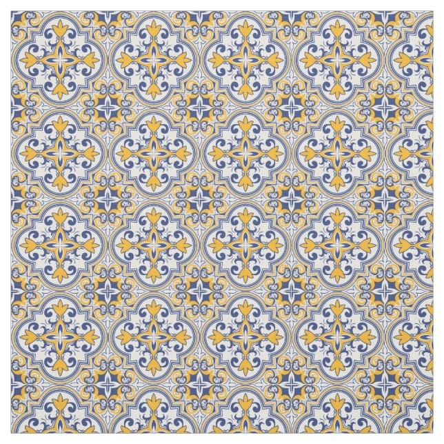 💙 💛 BeVacker Azulejos Fabric Tyg (Provkarta)