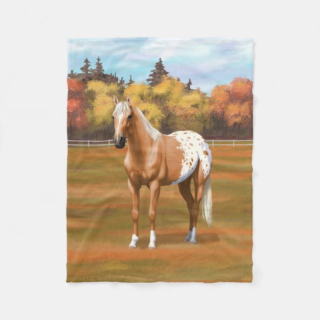 Bevacker Palomino Appaloosa Horse Fleecefilt (Framsidan)