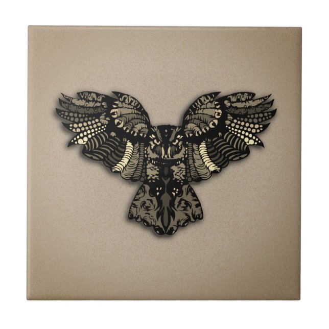 Bevacker Rustic Uggla Kakelplatta (Framsidan)