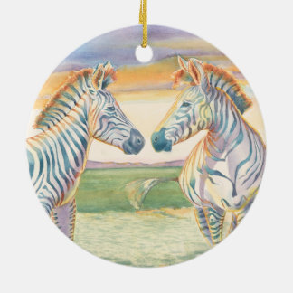 Bevacker Zebra Ceramic Ornament