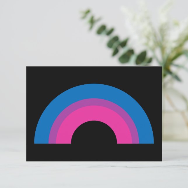 Bevackert Bisexual-Pridet Rainbow Flagga Black Car (Stående Fram)