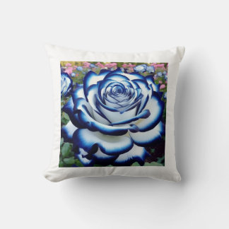 Bevackert Blue Dahlia Flower Dekorativ kudde Cushi