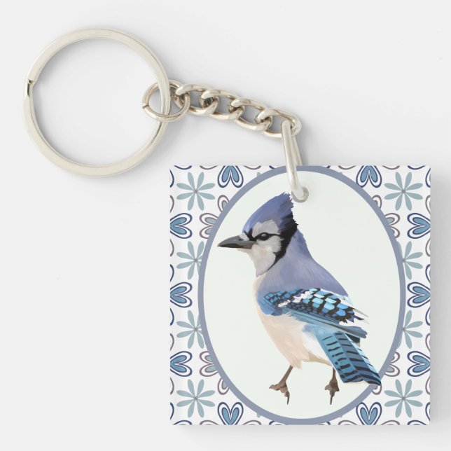 Bevackert Blue Jay Bird (Framsidan)