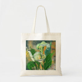 Bevackert Calla Lily Flower Tote Bag Painting Tygkasse