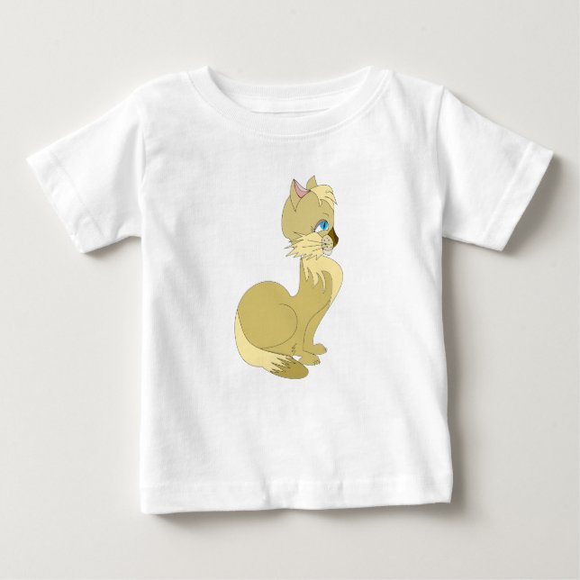 Bevackert Cat Baby T-Shirt (Framsida)