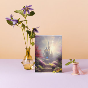 Bevackert Fantasy Castle Gardens Greeting Card Kort