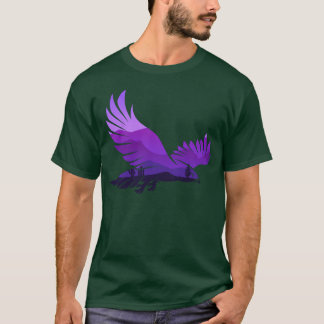 Bevackert flugande Eagle Forest Bird Silhouette fa T Shirt