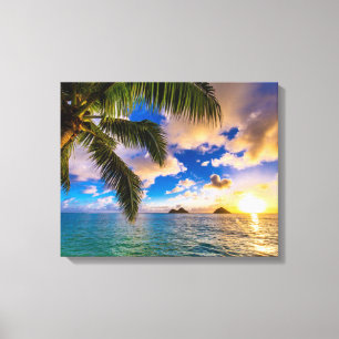 Bevackert Lanikai Beach Hawaii Canvastryck