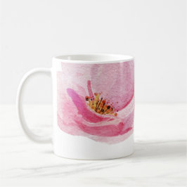 Bevackert målade Rosa Peonies Kaffemugg