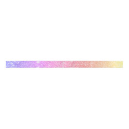 Bevackert Rainbow Glitter Satin Ribbon