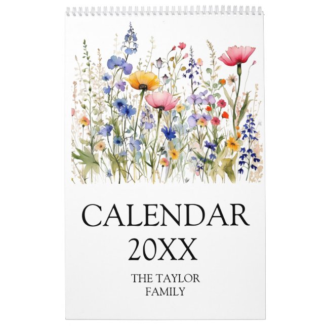 Bevackert Wildblombotaniska Garden Kalender (Omslag)