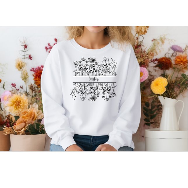 Bevackert Wildblombotaniska Garden T Shirt (Skapare uppladdad)