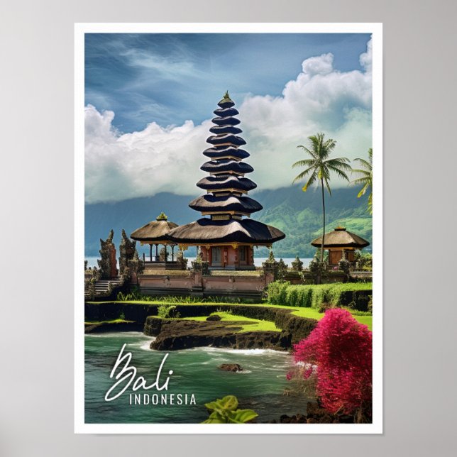 Bevackle Temple Bali Indonesia Poster (Framsidan)