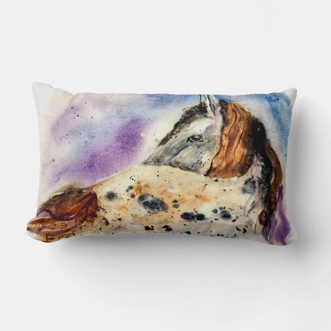 Bevackra Appaloosa Horse Dekorativ kudde LG Rectan (Framsida)