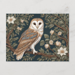 Bevackra Barn Uggla William Morris Inspired Vykort
