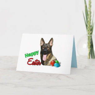 Bevackra Black Tan German Shepherd Glad påsk Kort